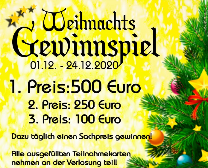 Weihnachtsgewinnspiel Weilburg 2020